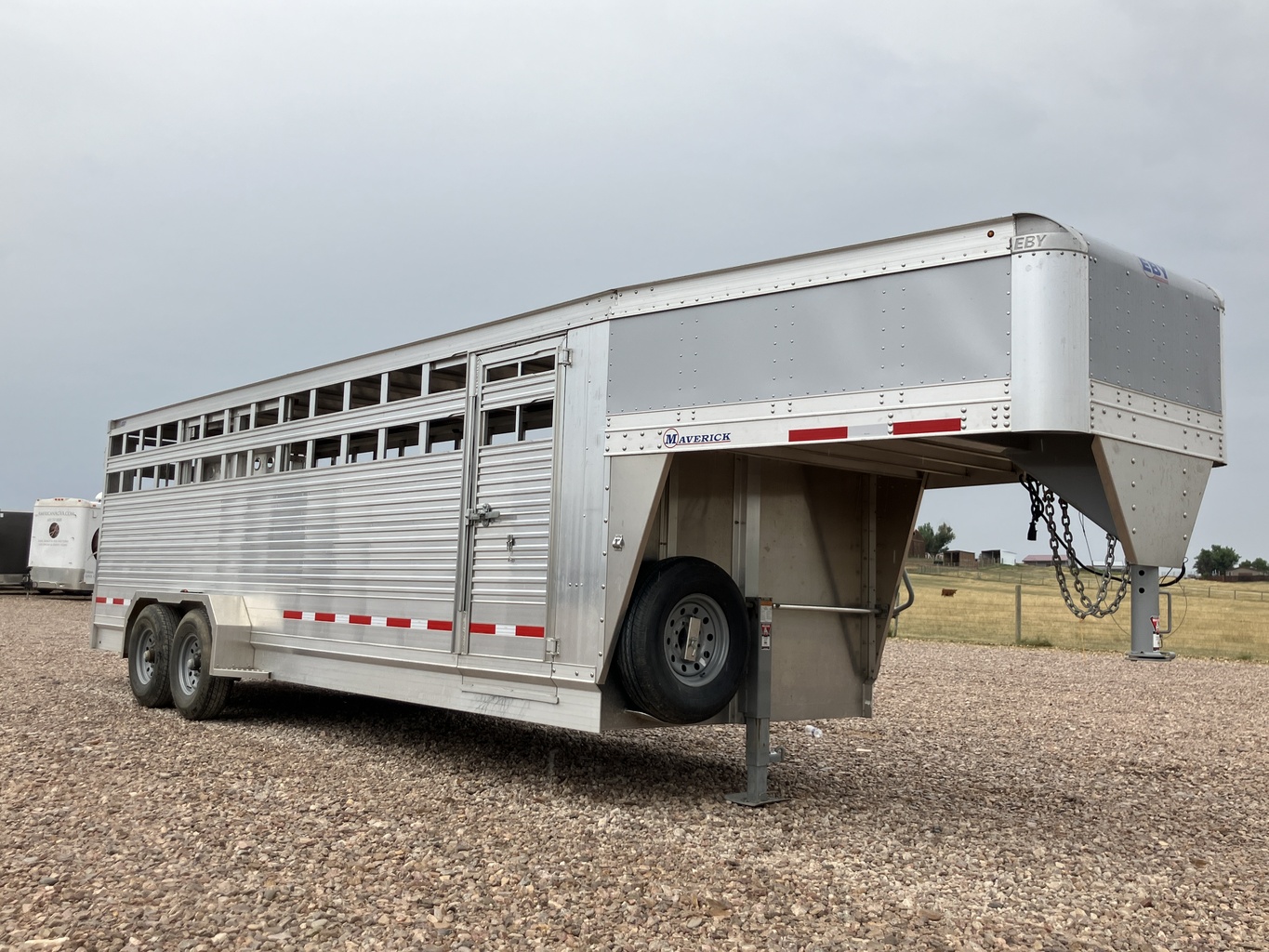 Lot 3365 '21 Eby Maverick 24' Aluminum Livestock Trailer. OnsiteBelle Fourche, SD American